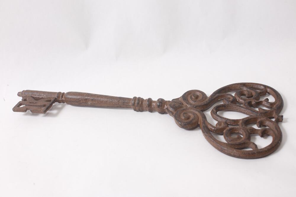 Large Cast Iron Decorative Skeleton Key 13" Wall Decor ~ 260917-WH 365